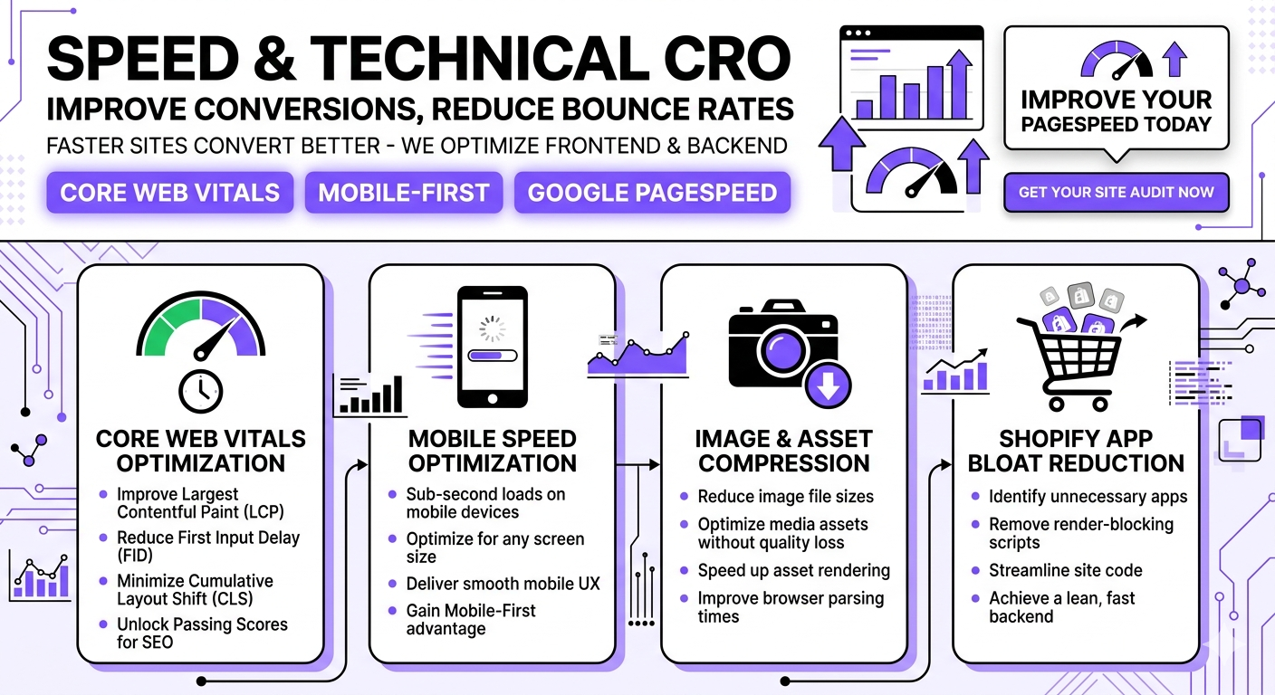 Technical CRO and speed optimization